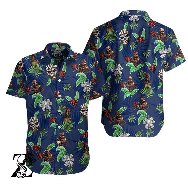 Iron Maiden Rock Skull Hawaiian Shirt