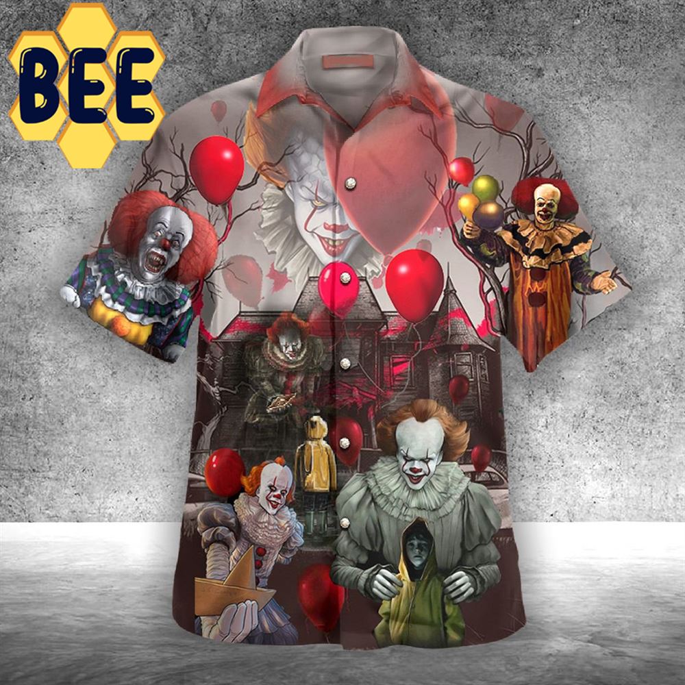 It Pennywise Youll Float Too Horror Movie Halloween Hawaiian Shirt-1