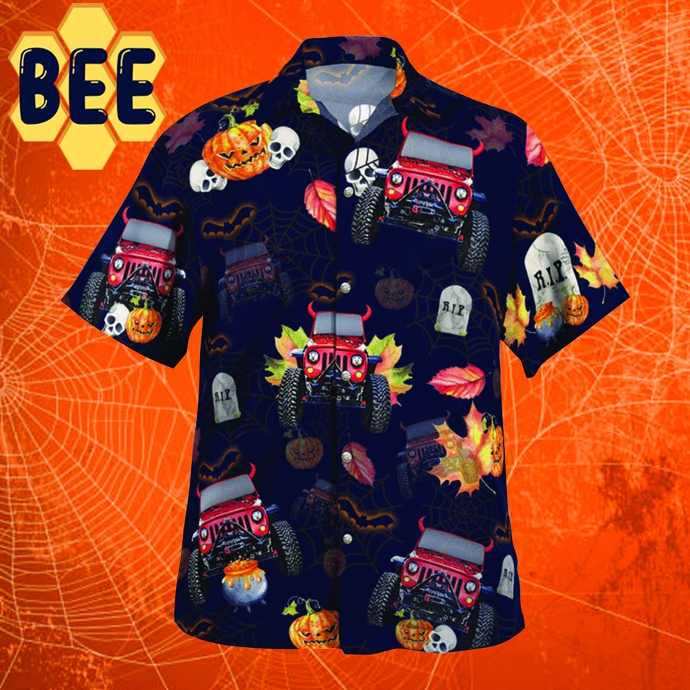 Jeep Lovers Halloween Hawaiian Shirt-1