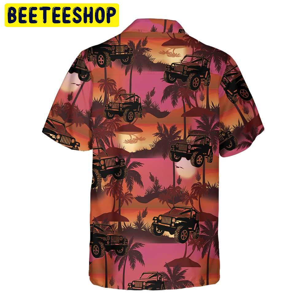 Jeep Tropical Sunset Pattern Trending Hawaiian Shirt-1