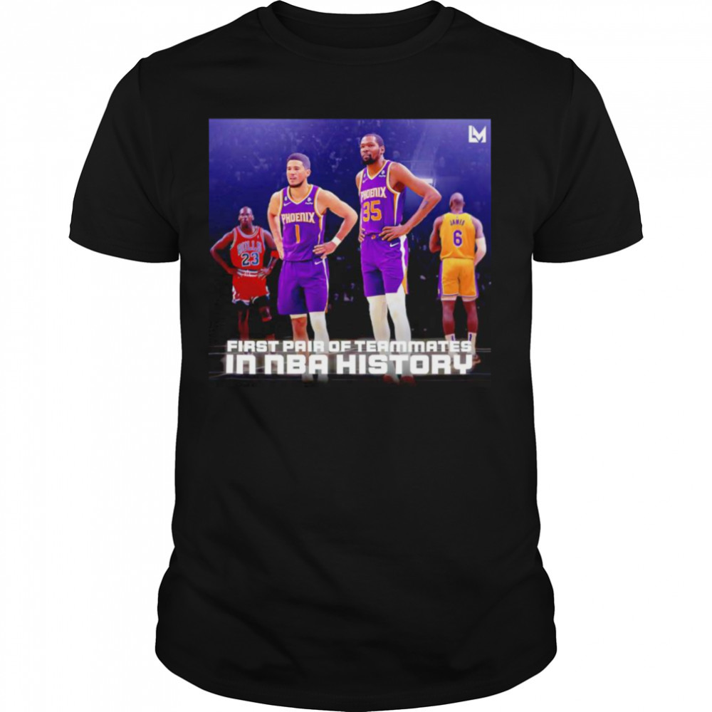 Kevin Durant and Devin Booker first pair of teammates in NBA history shirt