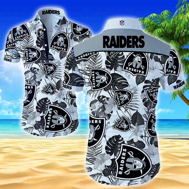 Las Vegas Raiders Nfl Cool Flower Hawiian Shirt Custom Fan-1