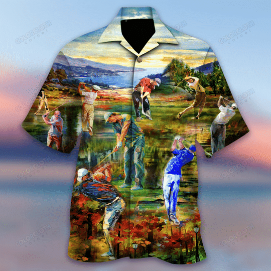 Life Is Short Swing Hard Golf Hawaiian Shirt