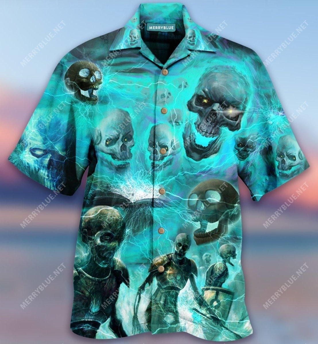Lifes True Face Is The Skull Aloha Hawaiian Shirt Colorful Short Sleeve Summer Beach