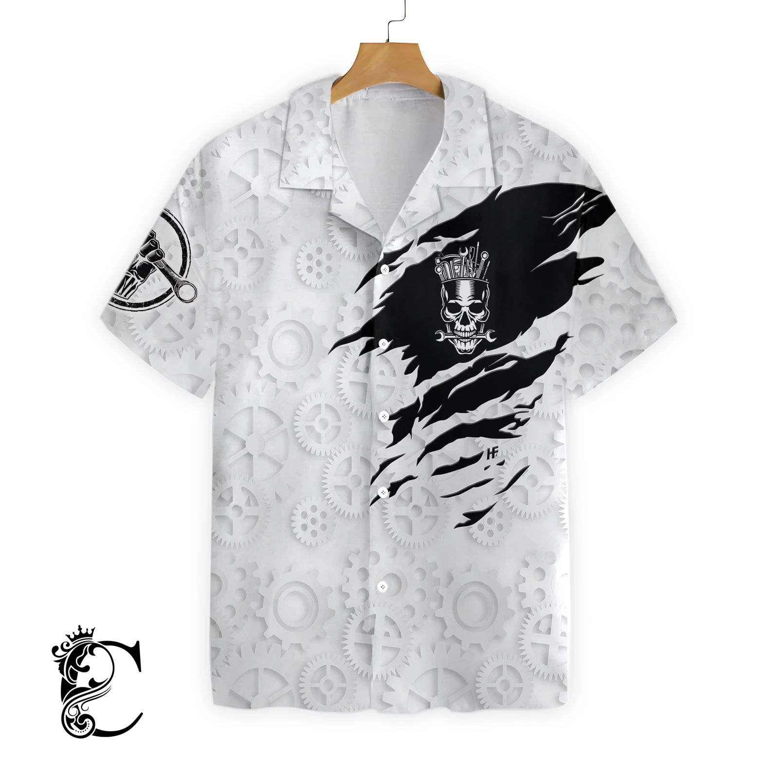 Mechanic Skull Ez12 1702 Hawaiian Shirt