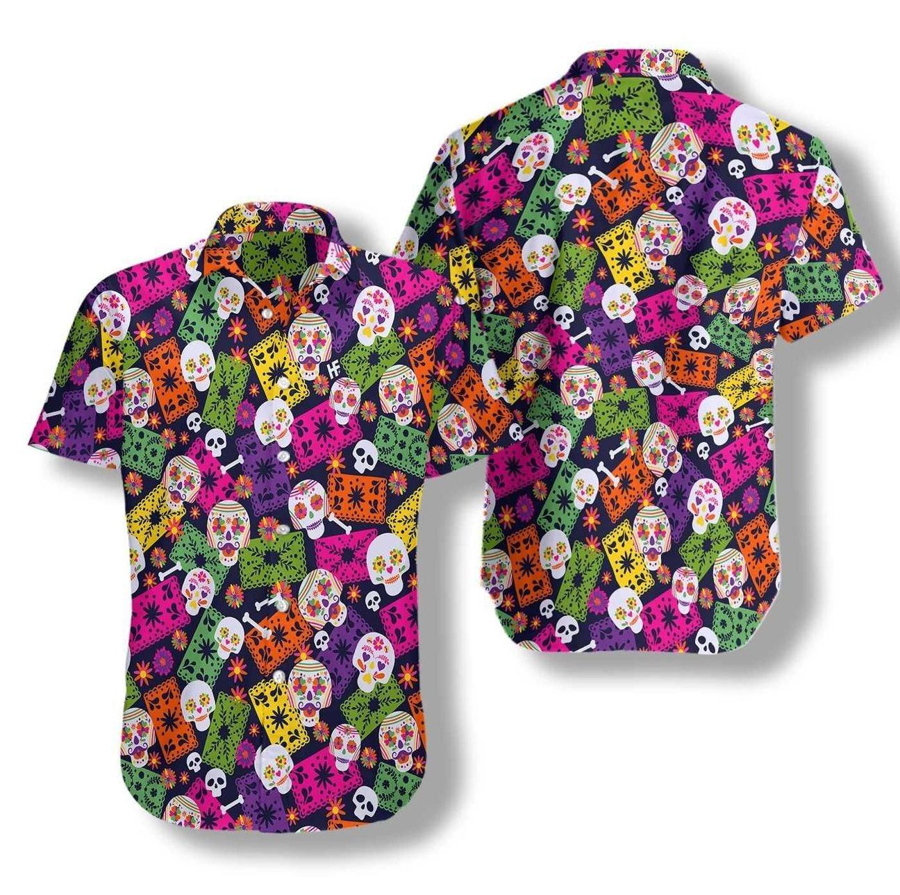 Mexican Skull Pattern Hawaiian Shirt Hawaiian Shirt