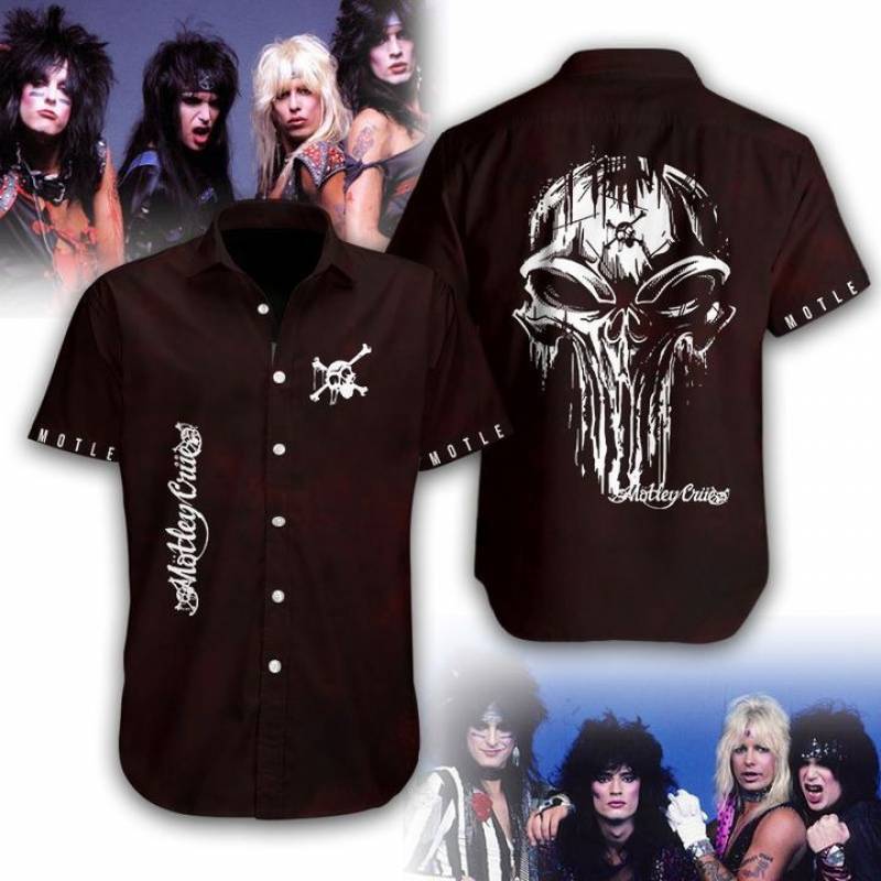 Motley Crue Hawaiian Skull Shirt