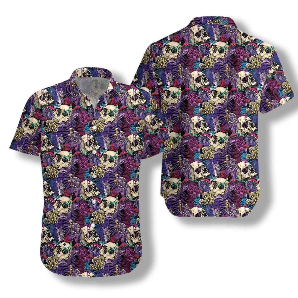 Mushrooms And Skulls Hawaiian Shirt Unisex Adult Hw7265-1