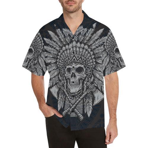 Native American Indian Skull Hawaiian Shirt