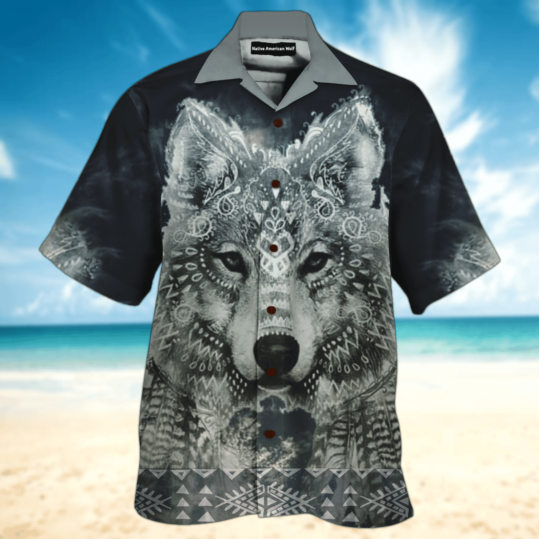 Native Wolf 3d All Over Printed Hawaiian Shirt And Short