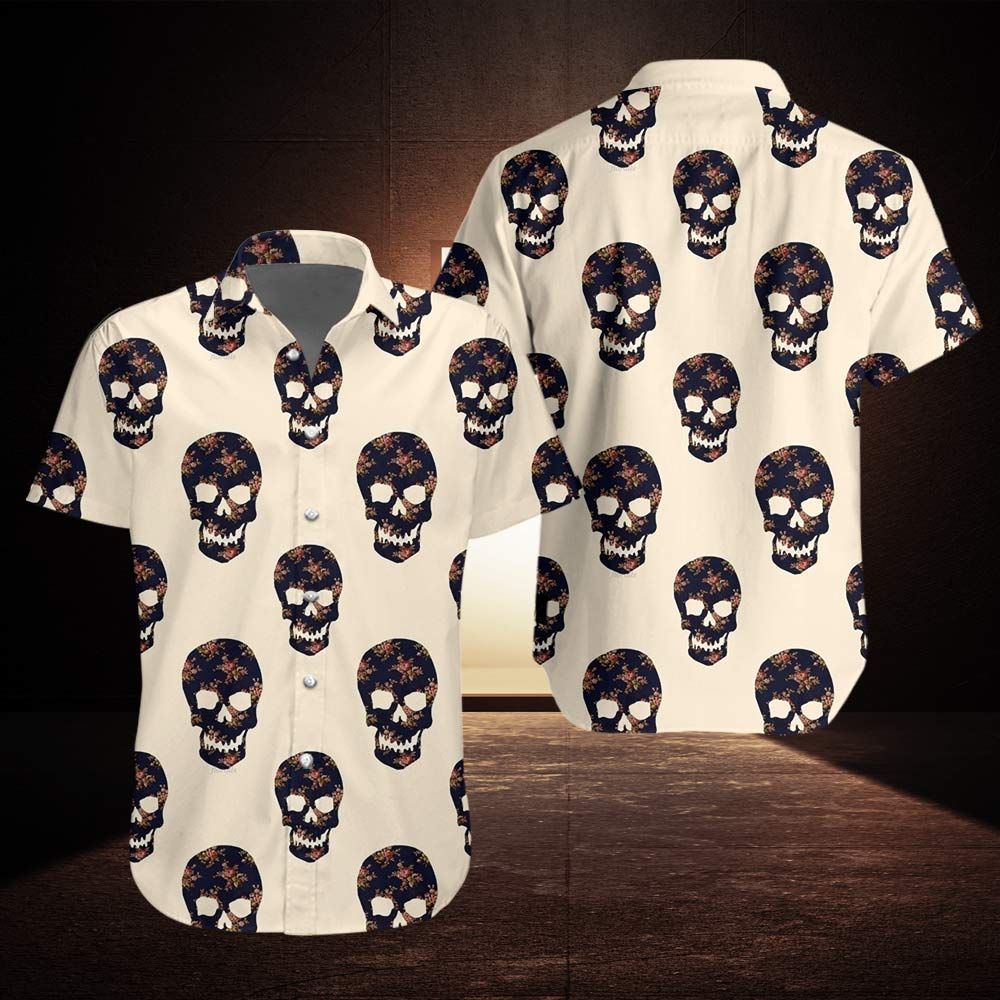 Nd Nd109sk Hawaii Vn Skull Hawaiian Shirt-1