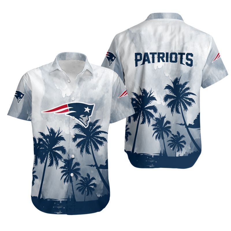 New England Patriots Coconut Trees Nfl Hawaiian Shirt For Fans 01-1