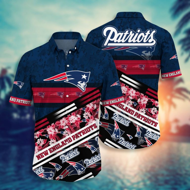 New England Patriots Nfl Hawaii Aloha Full 3d Shirt-1