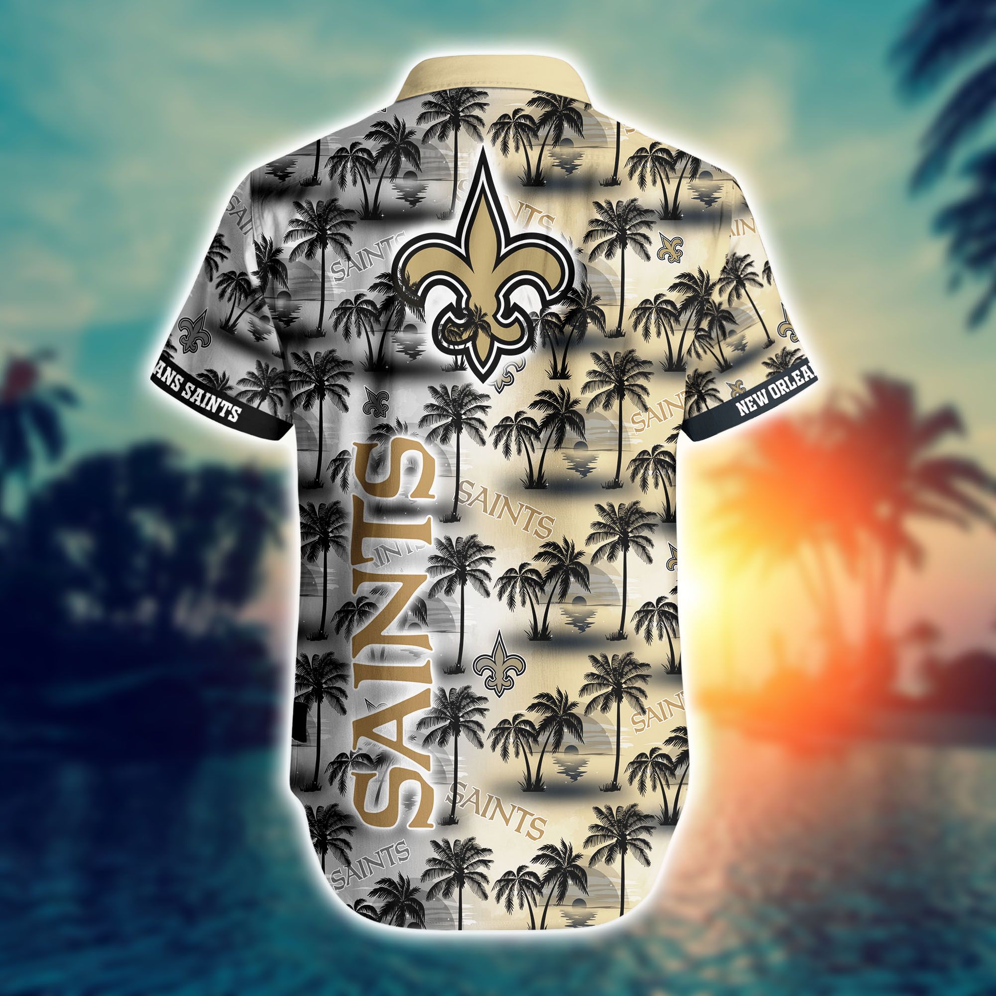 New Orleans Saints Nfl Hawaiian Shirts And Shorts For Fans-1