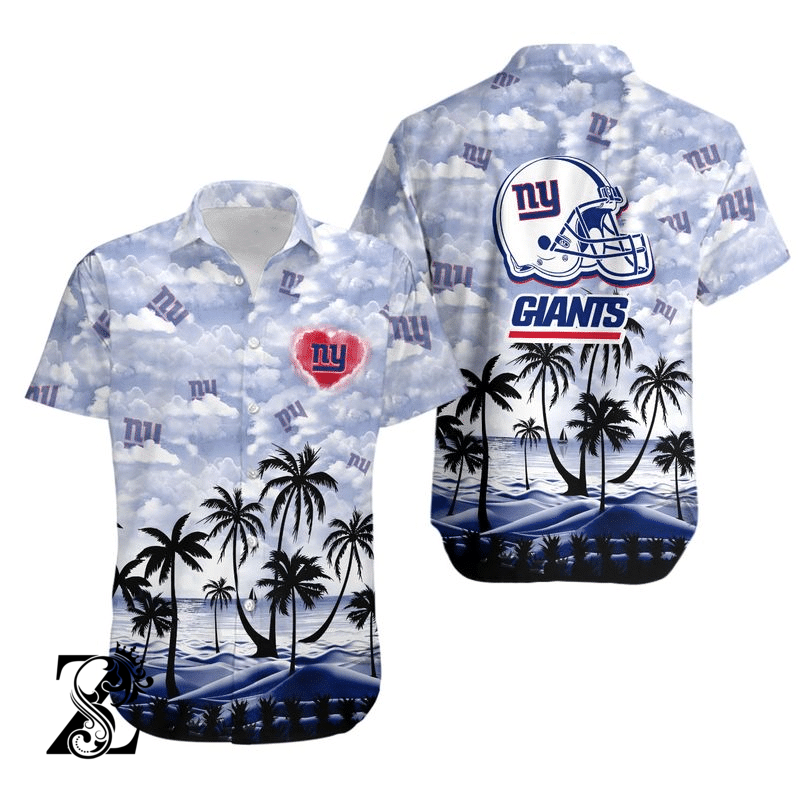 New York Giants Hawaiian Shirt For Fans-1