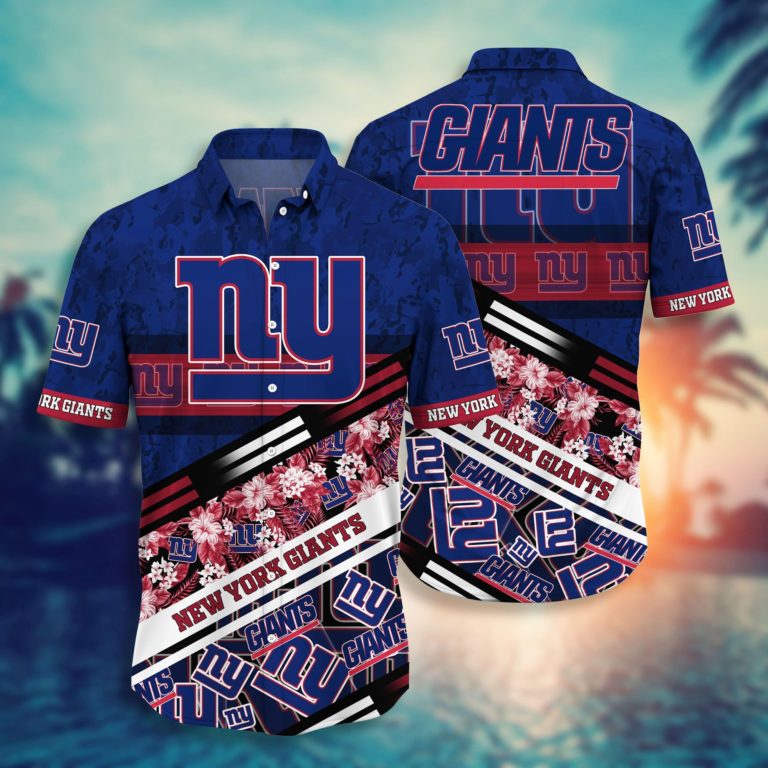 New York Giants Nfl Hawaiian Aloha Shirt For Fans-1