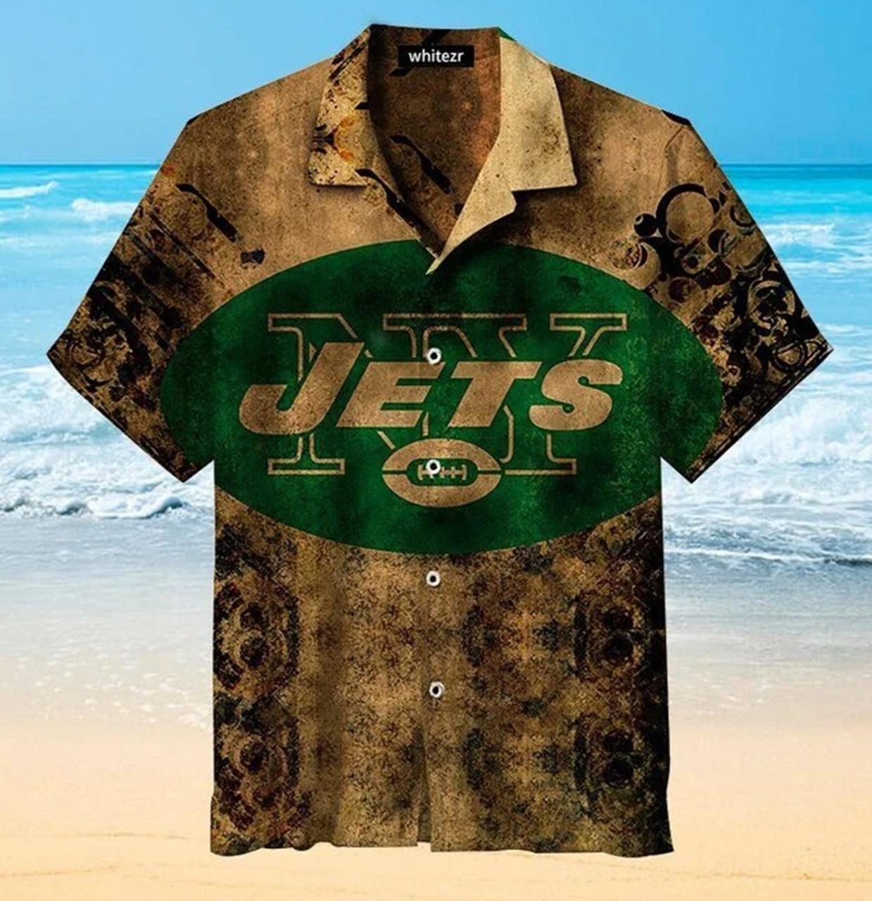 New York Jets Nostalgic Nfl Hawaiian Shirt For Fans-1