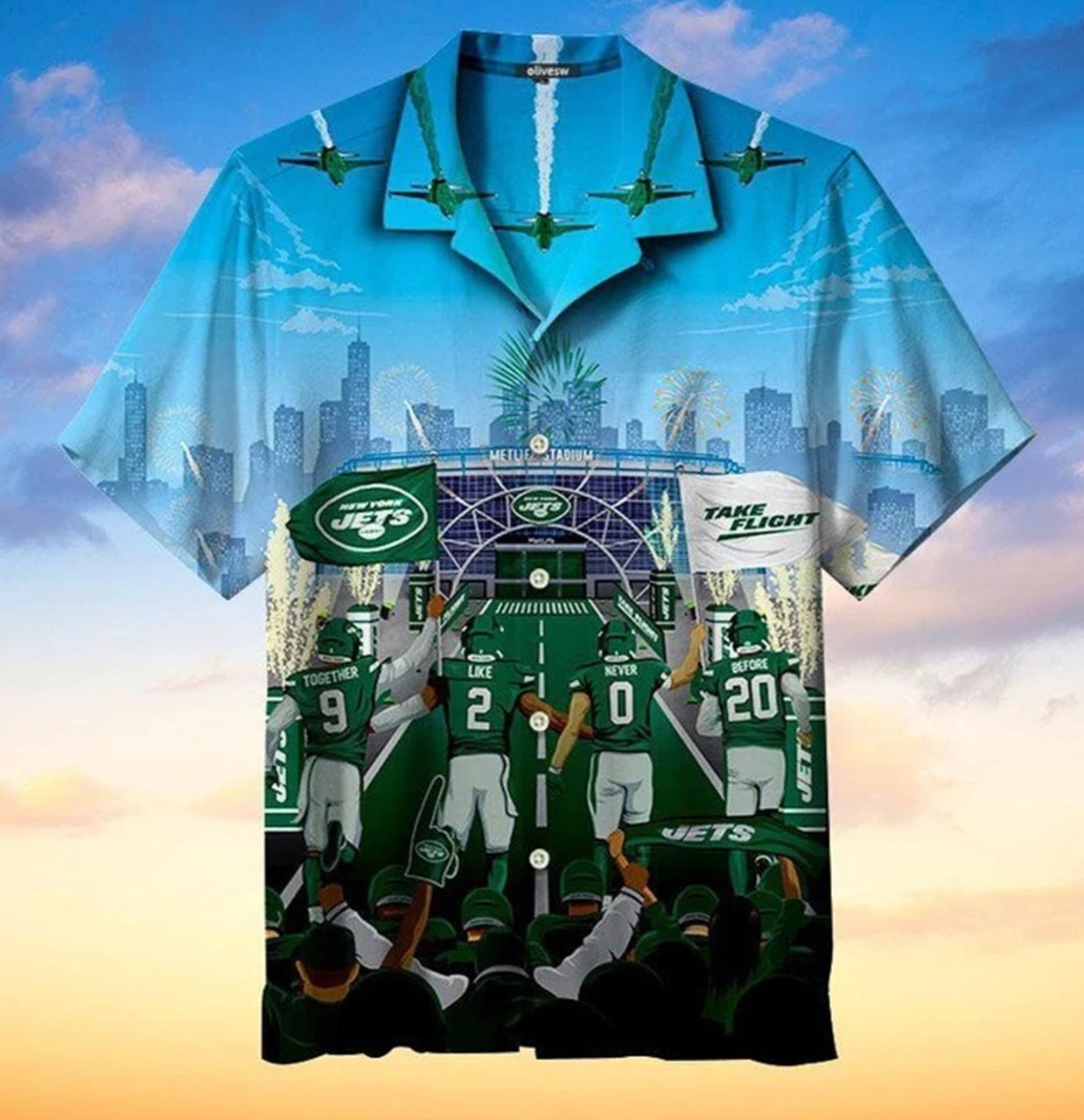 New York Jets Tournament Nfl Hawaiian Shirt For Fans-1