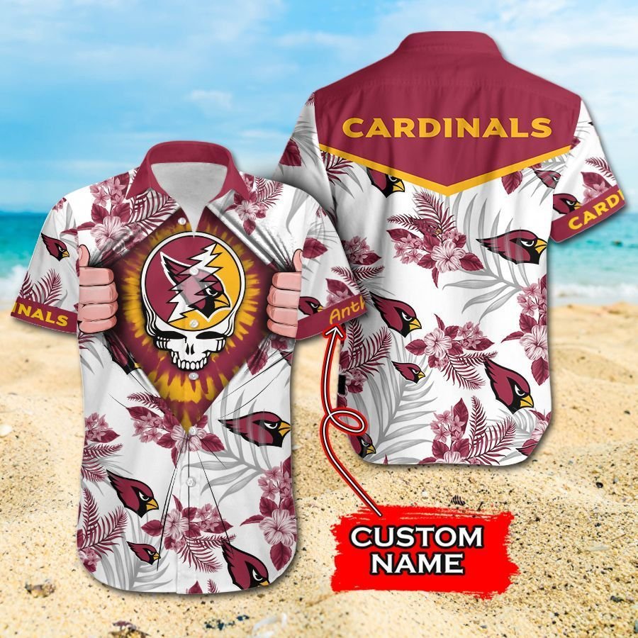 Nfl Arizona Cardinals Grateful Dead Hawaiian Shirt For Fans-1