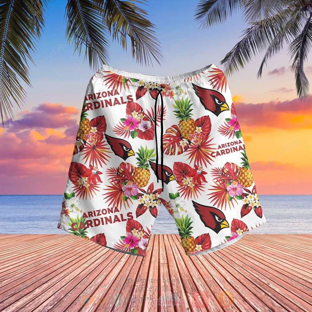 Nfl Arizona Cardinals Hawaii Full 3d Shirt-short-1