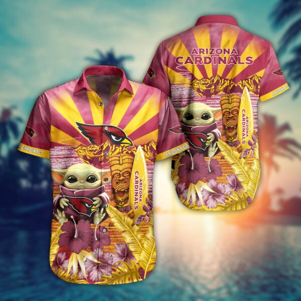 Nfl Arizona Cardinals Hawaiian Shirt Baby Yoda Style Summer-3