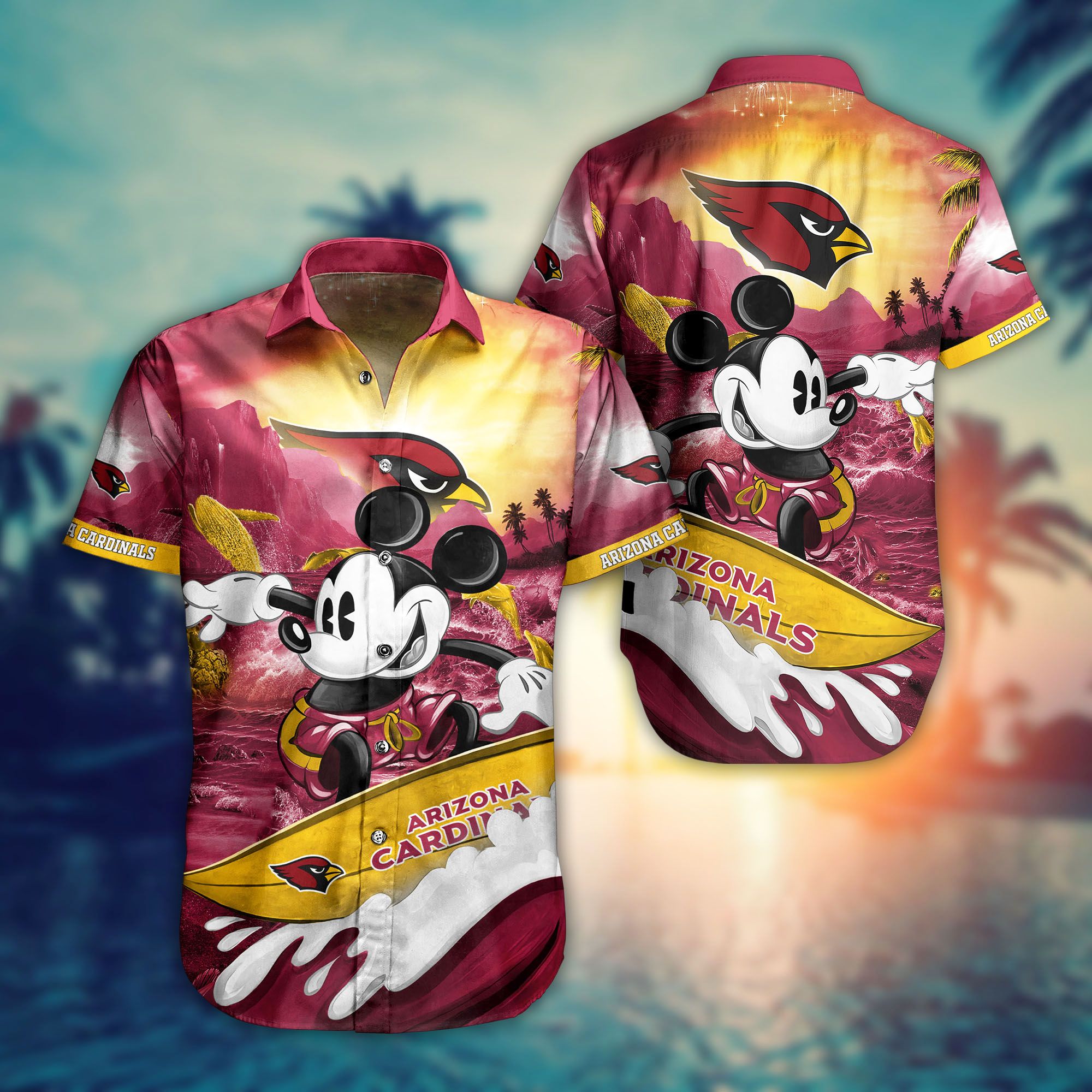 Nfl Arizona Cardinals Hawaiian Shirt Mickey Mouse Summer