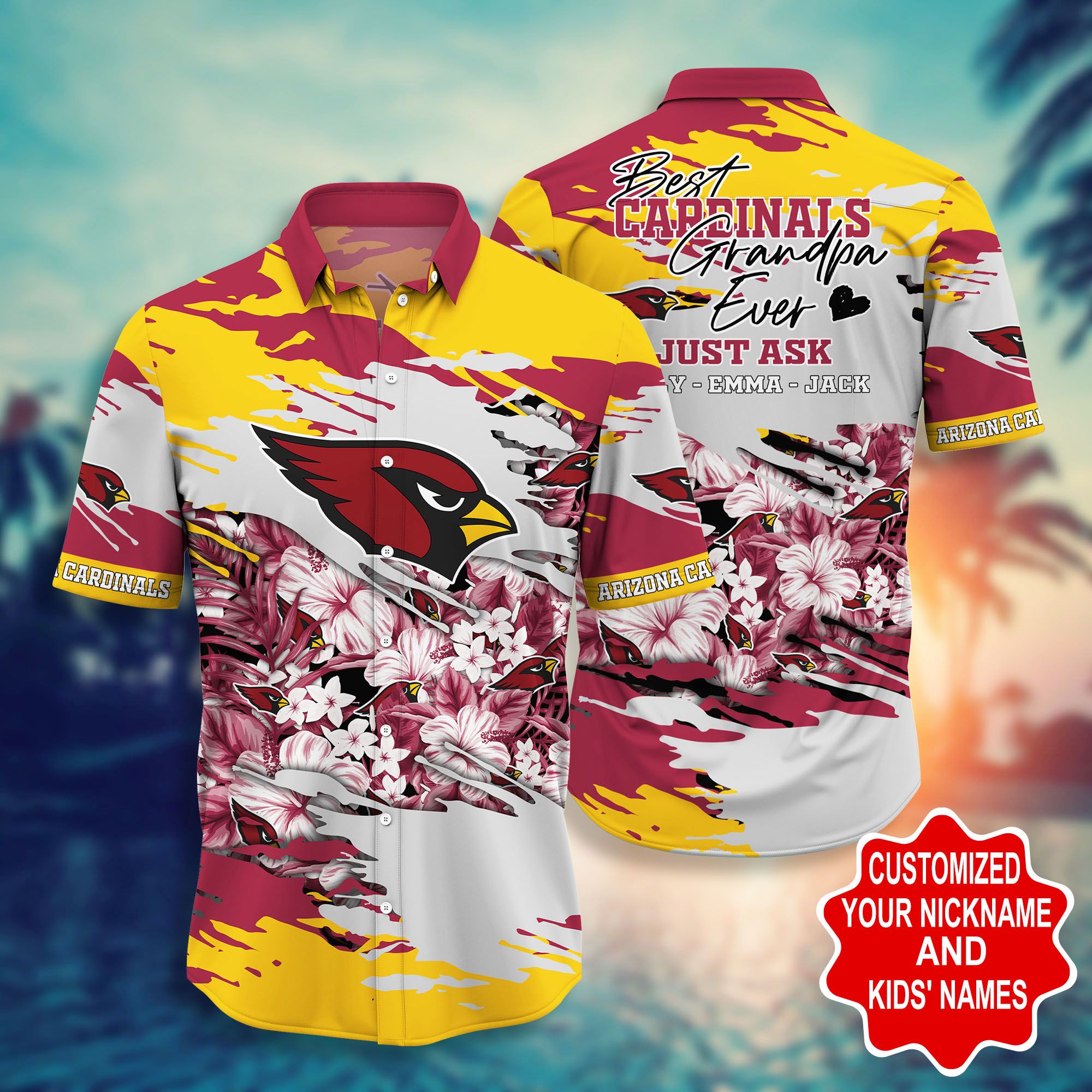 Nfl Arizona Cardinals Hawaiian Shirt Personalized