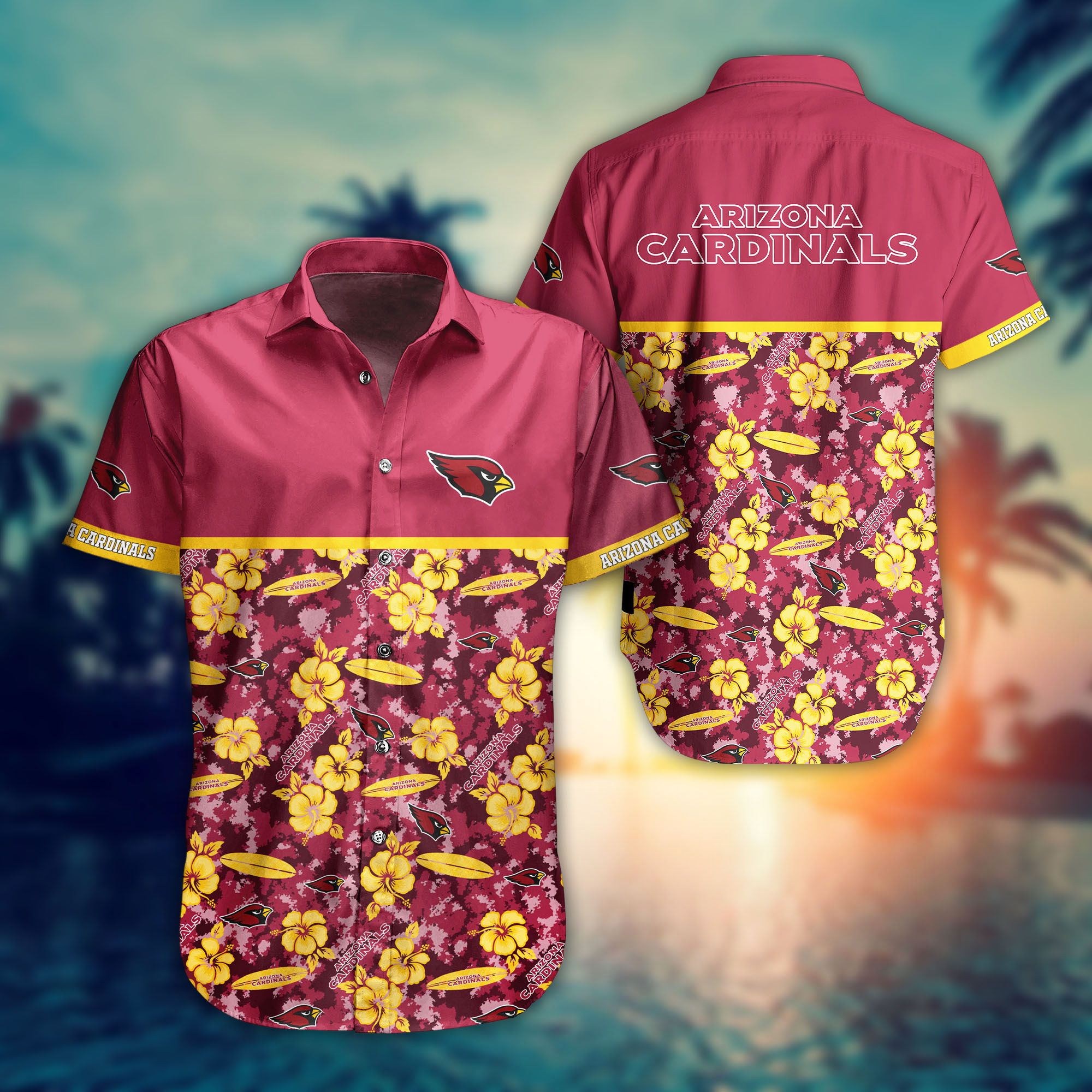 Nfl Arizona Cardinals Hawaiian Shirt Trending Style Summer-1