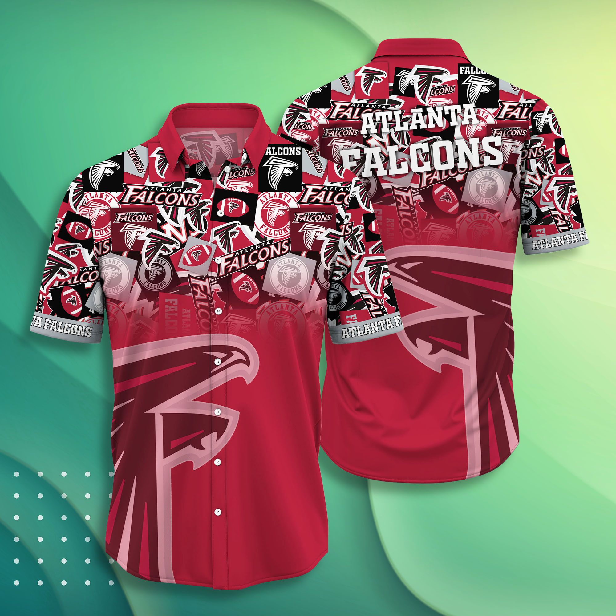 Nfl Atlanta Falcons Hawaiian Shirt Short Hot Trending Summer 1-1