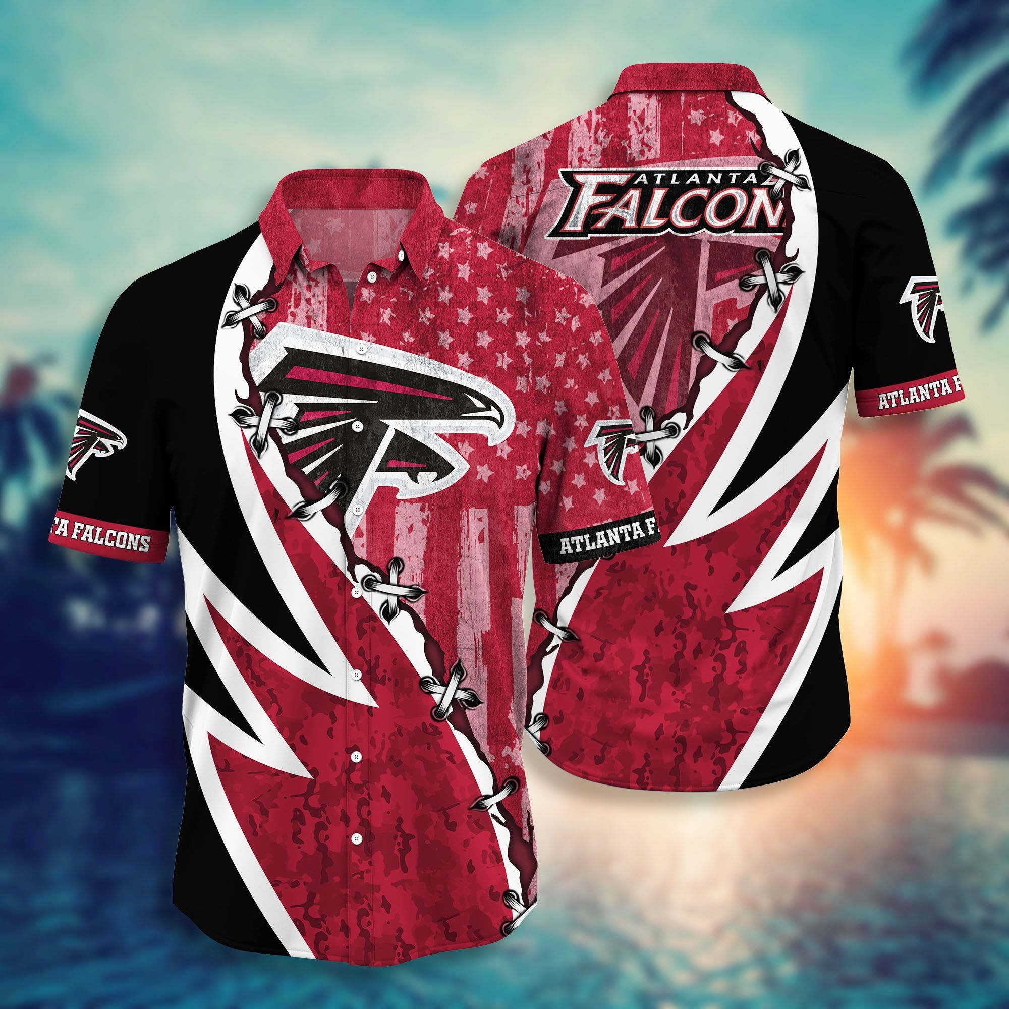 Nfl Atlanta Falcons Hawaiian Shirt Short Style Hot Trending-11