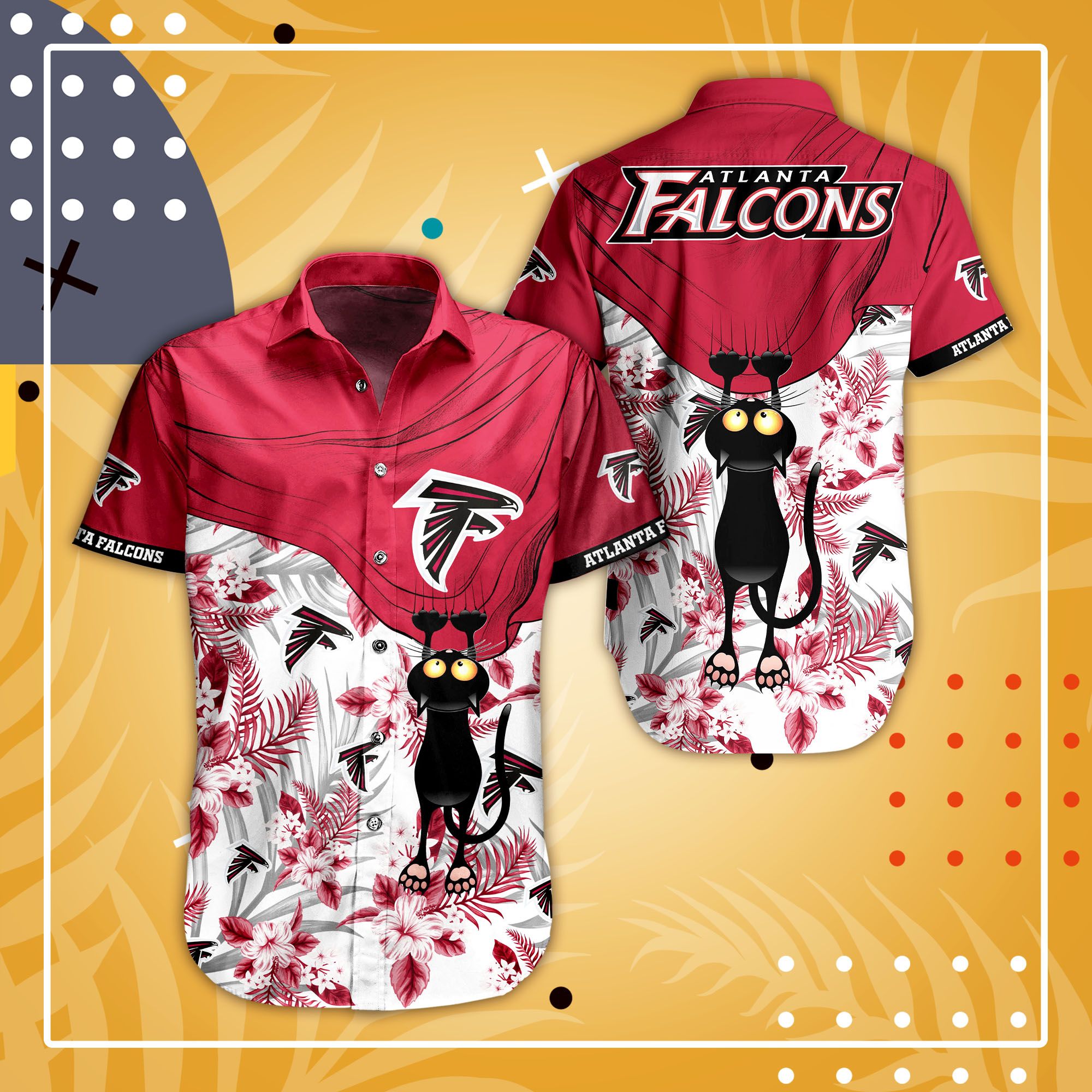 Nfl Atlanta Falcons Hawaiian Shirt Short-1