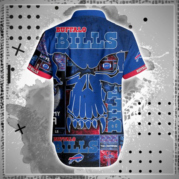 Nfl Buffalo Bills Hawaiian Shirt Short Skull 3d-1