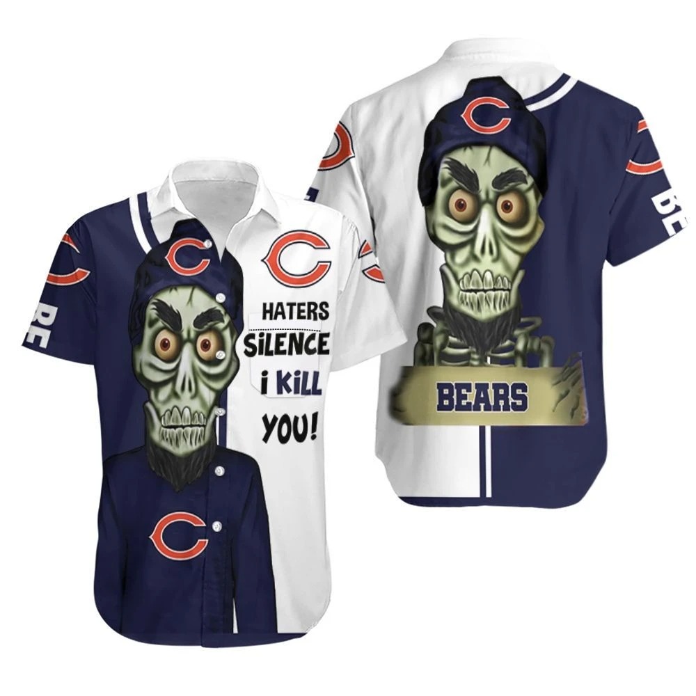 Nfl Chicago Bears Hawaiian Shirt I Kill U For Fans-1