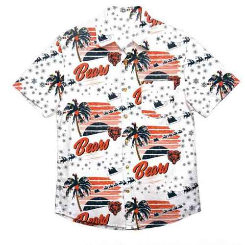 Nfl Chicago Bears Winter Tropical Hawaiian Shirt For Fans-1