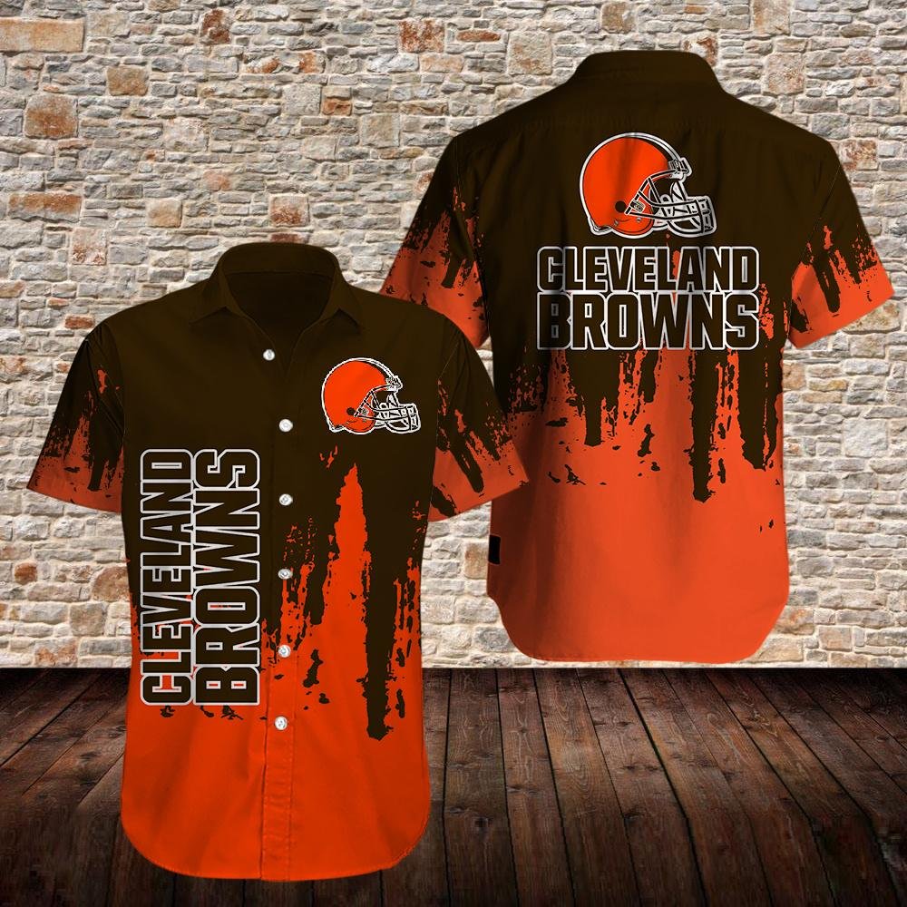 Nfl Cleveland Browns Lava Hawaii Full 3d Shirt