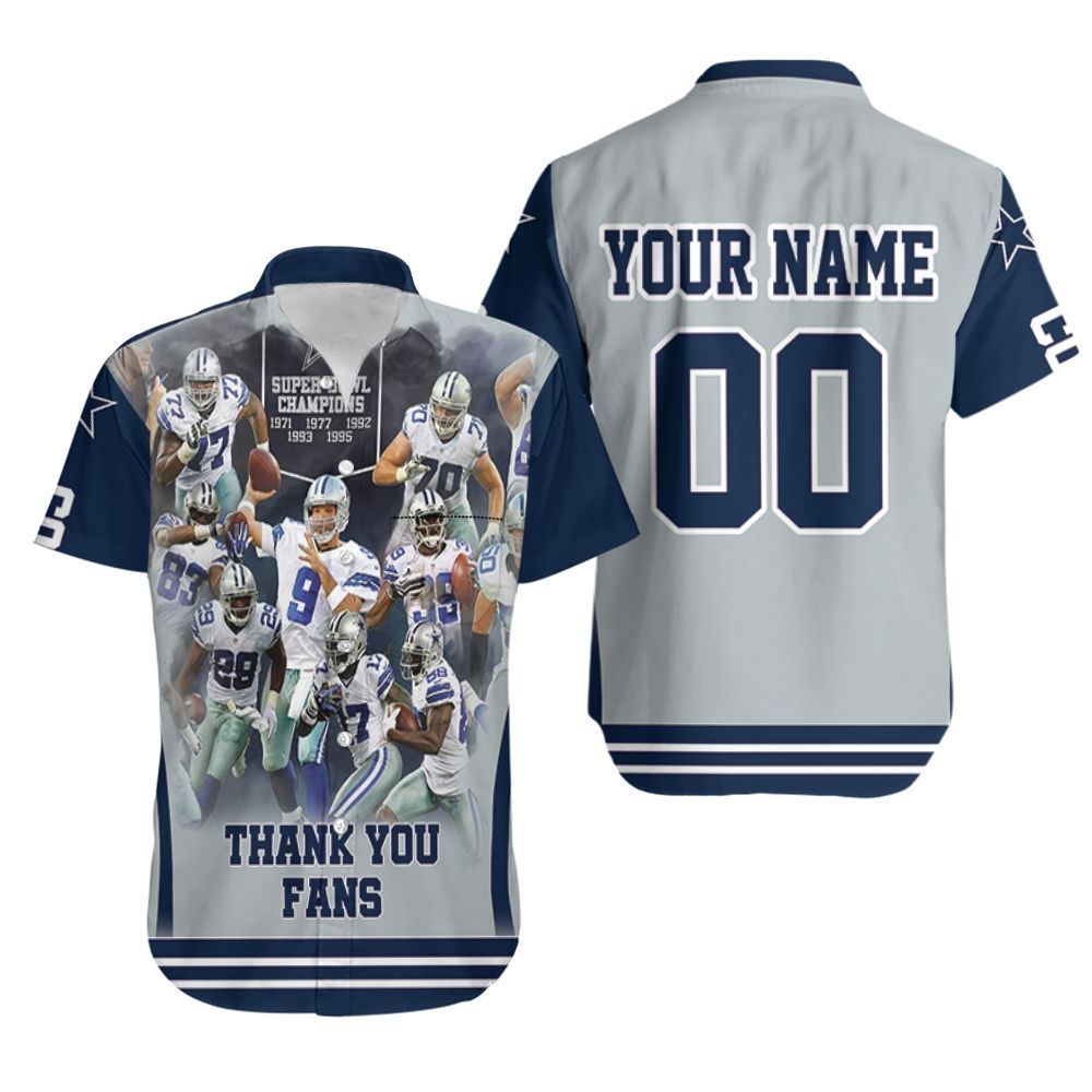 Nfl Edc Dallas Cowboy Hawaii Full 3d Shirt Thanks Fans-1