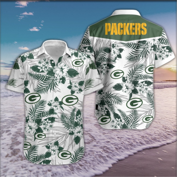 Nfl Green Bay Packers Hawaiian Full 3d Shirt For Fans-1