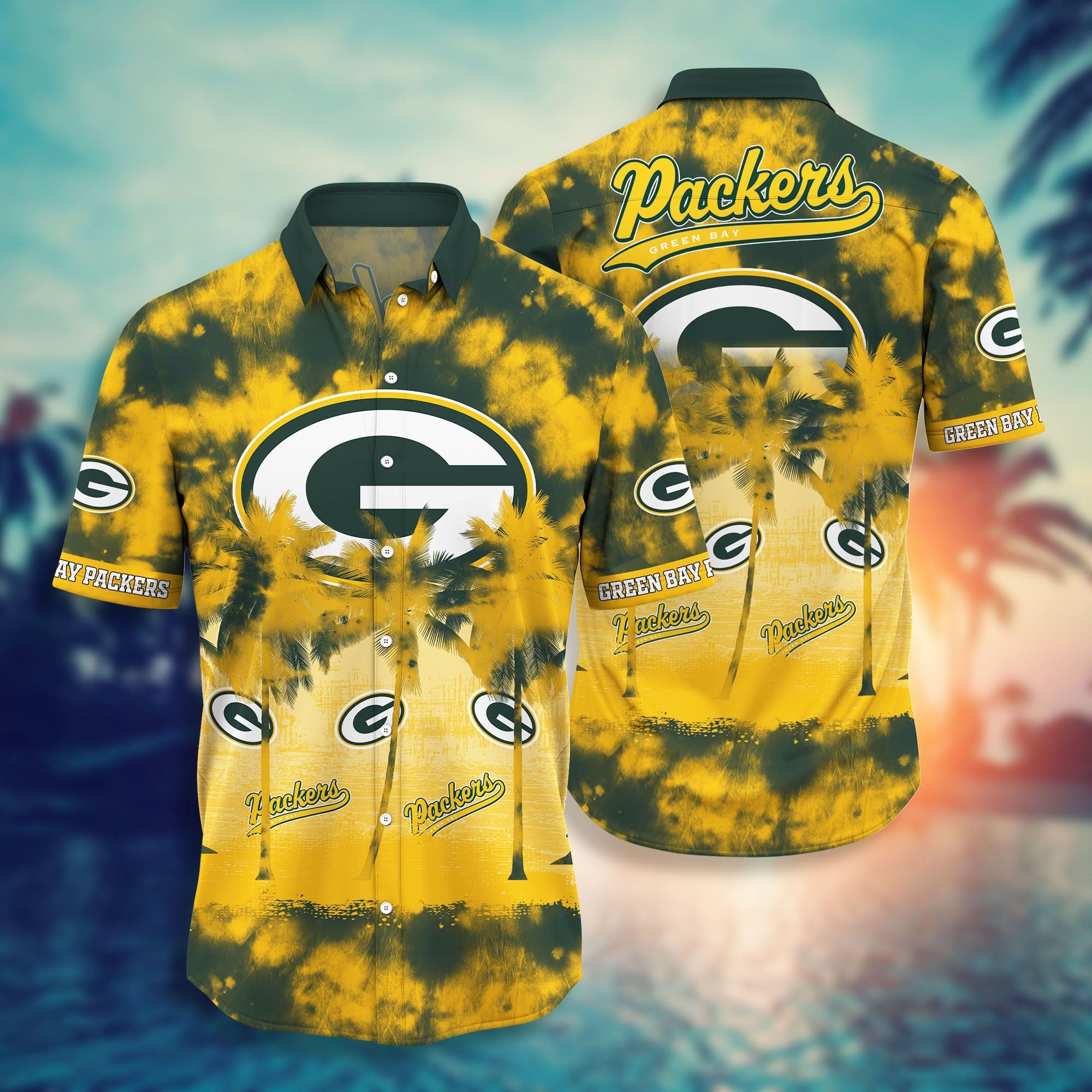 Nfl Green Bay Packers Logo Hawaiian Shirt For Fans-1