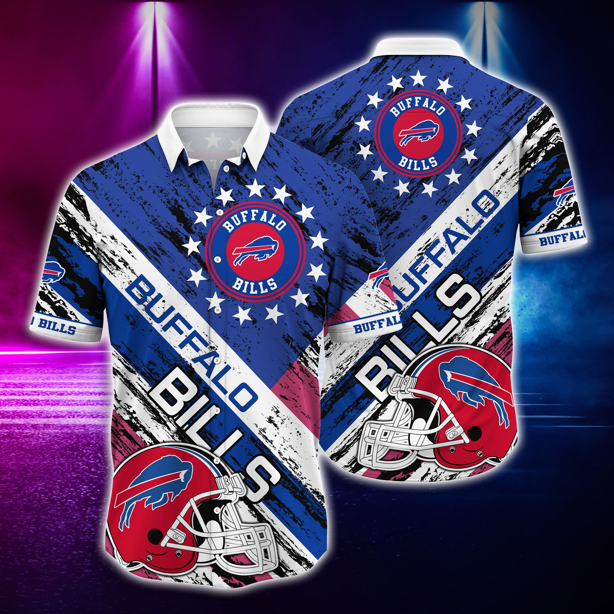 Nfl Hawaiian Shirt Buffalo Bills And Tshirt Rugby Helmet-1