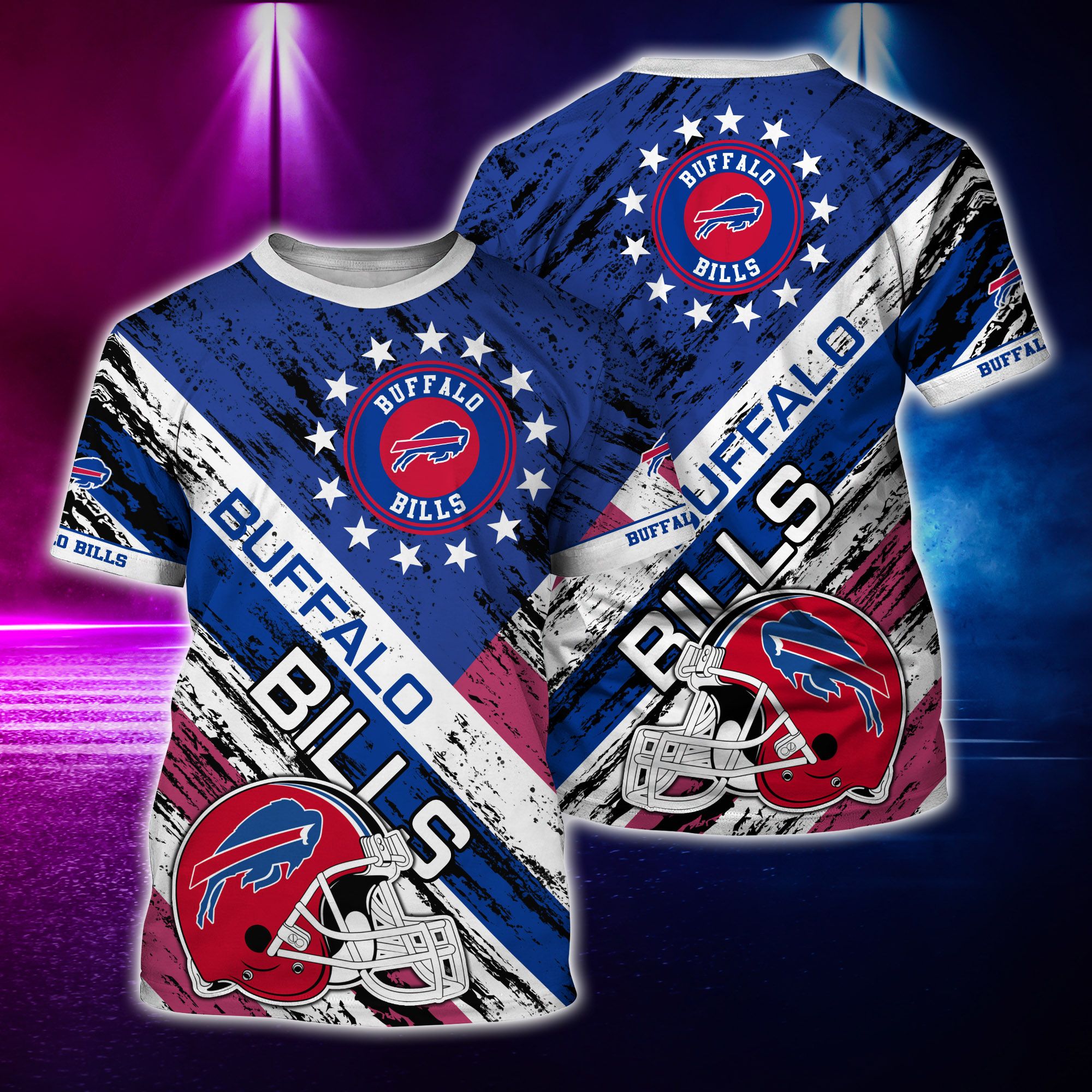 Nfl Hawaiian Shirt Buffalo Bills And Tshirt Rugby Helmet-1