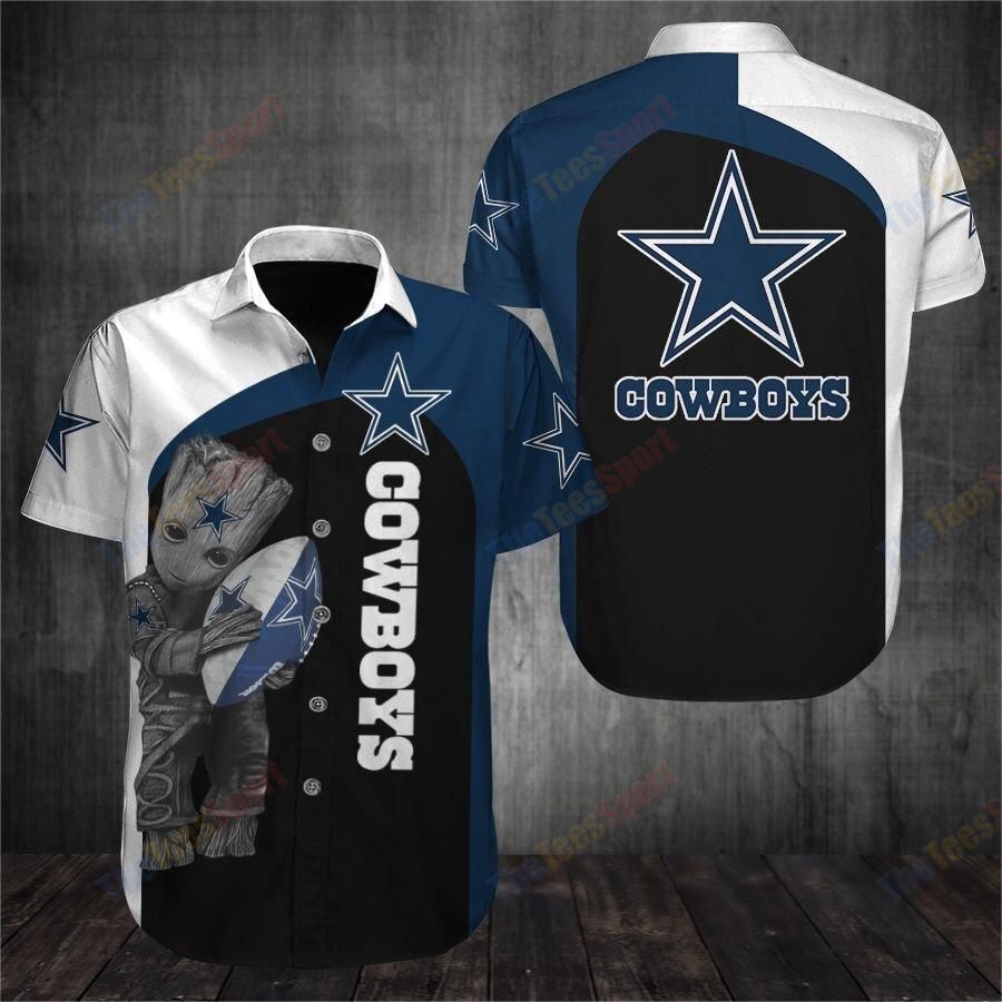 Nfl Hawaiian Shirt Dallas Cowboys Groot 3d-1