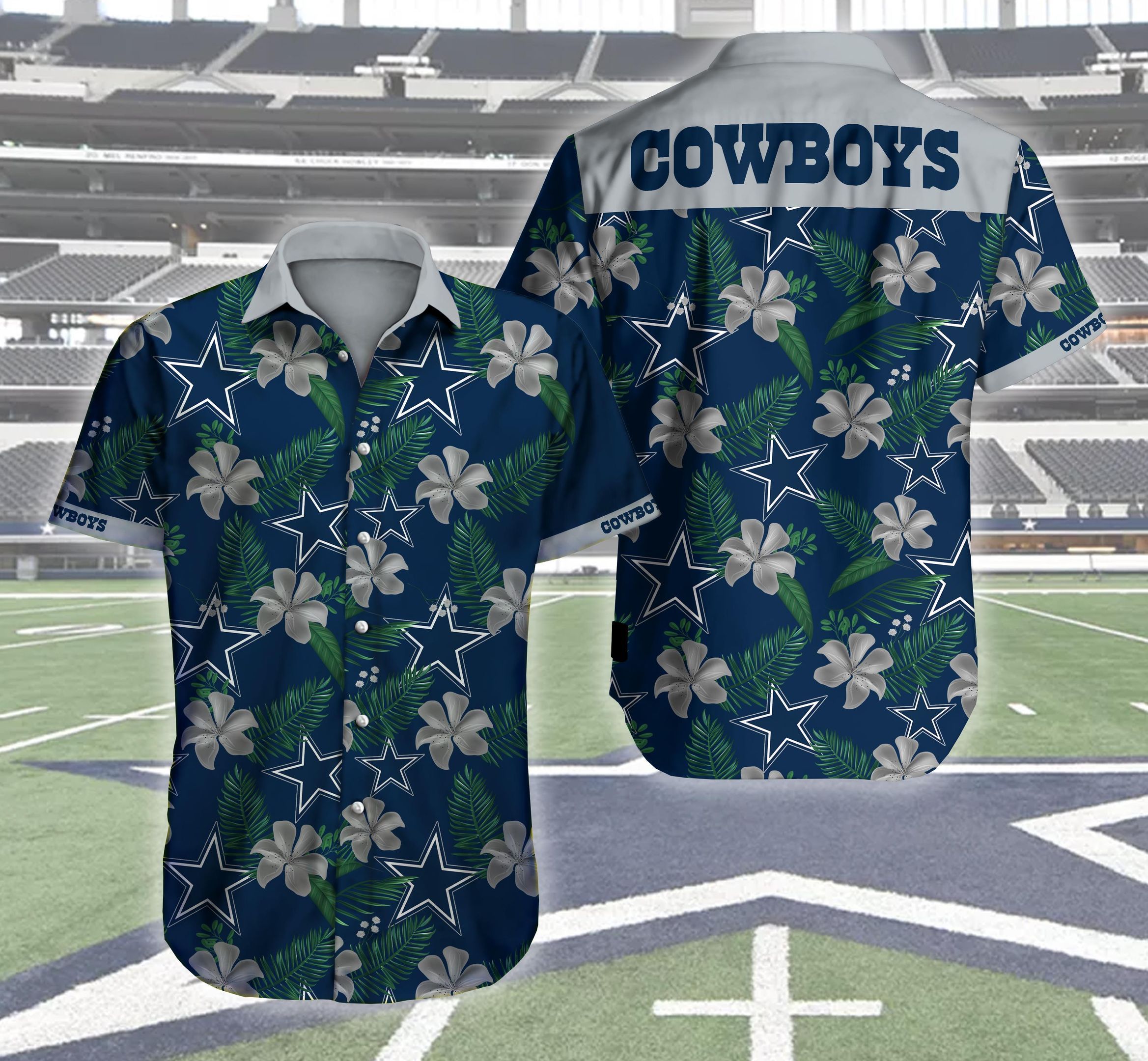 Nfl Hawaiian Shirt Dallas Cowboys Logo For Fans-1