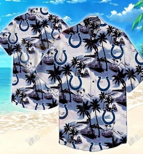 Nfl Hawaiian Shirt Indianapolis Colts Coconut Tree 3d-1