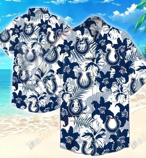 Nfl Hawaiian Shirt Indianapolis Colts Flower 3d-1