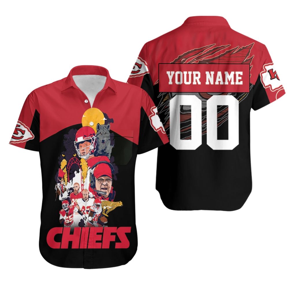 Nfl Hawaiian Shirt Kansas City Chiefs Andy Reid Team Wolf 2020 Super Bowl 3d-1