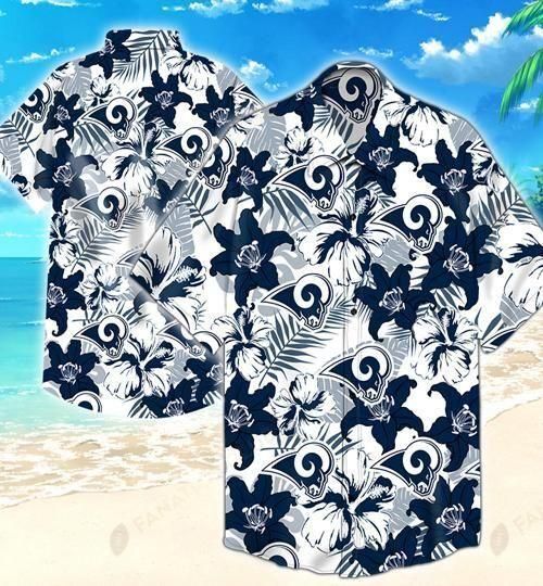 Nfl Hawaiian Shirt Los Angeles Rams Flower For Fans-1