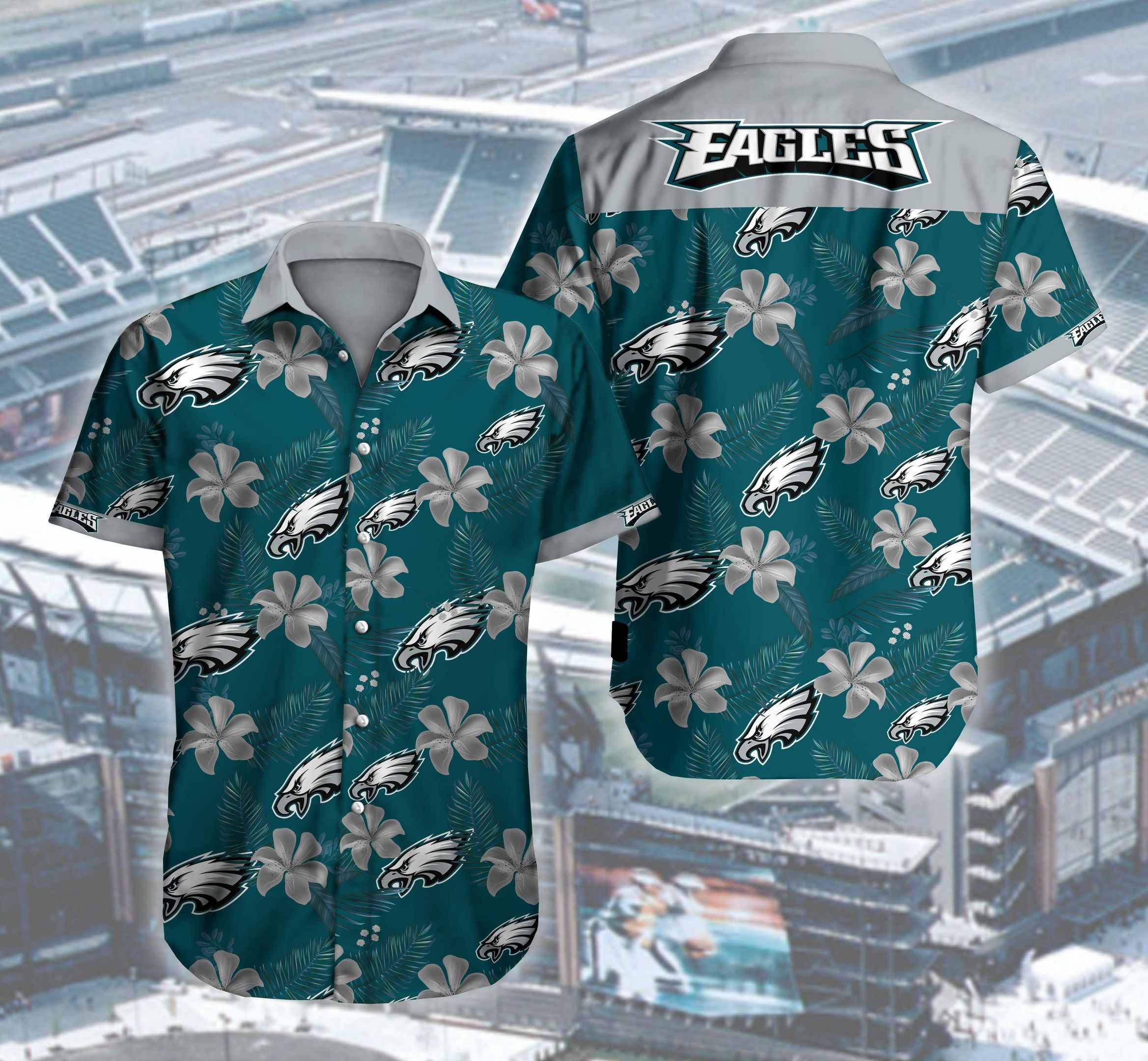 Nfl Hawaiian Shirt Philadelphia Eagles 3d-1