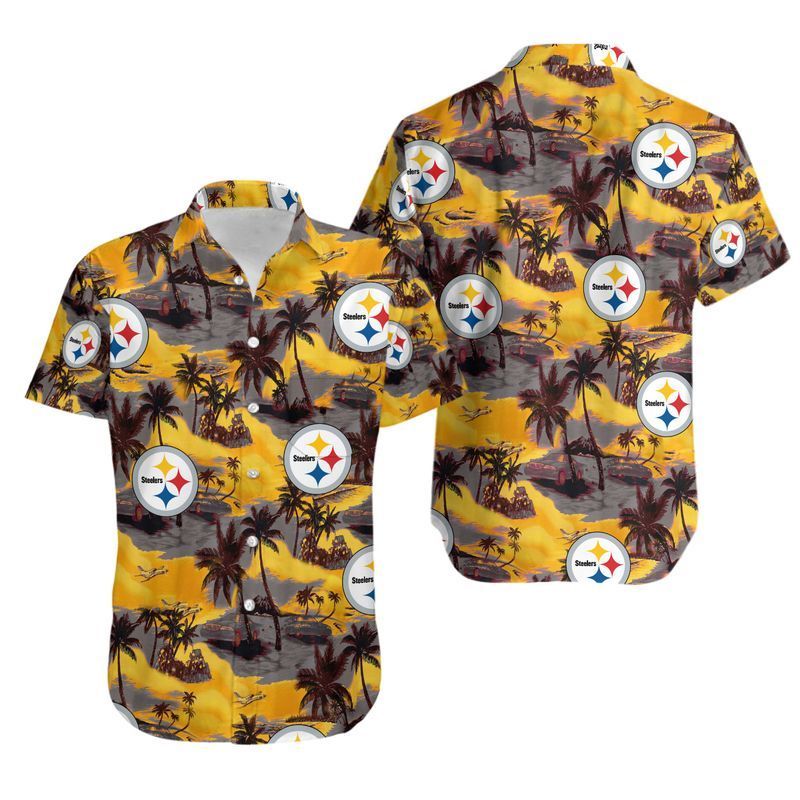 Nfl Hawaiian Shirt Pittsburgh Steelers Coconut Tree 3d-1