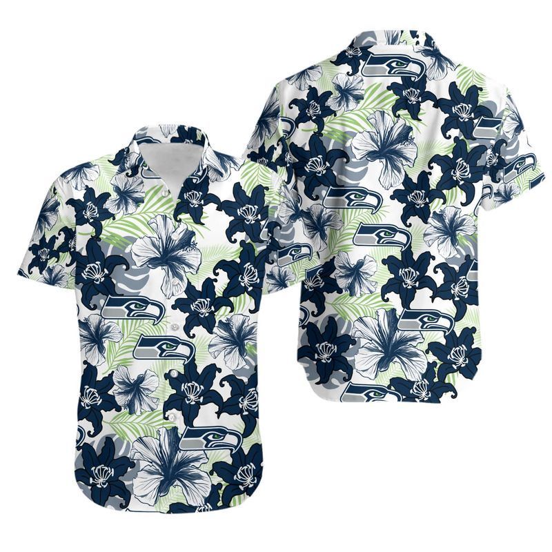 Nfl Hawaiian Shirt Seattle Seahawks Flower For Fans-1