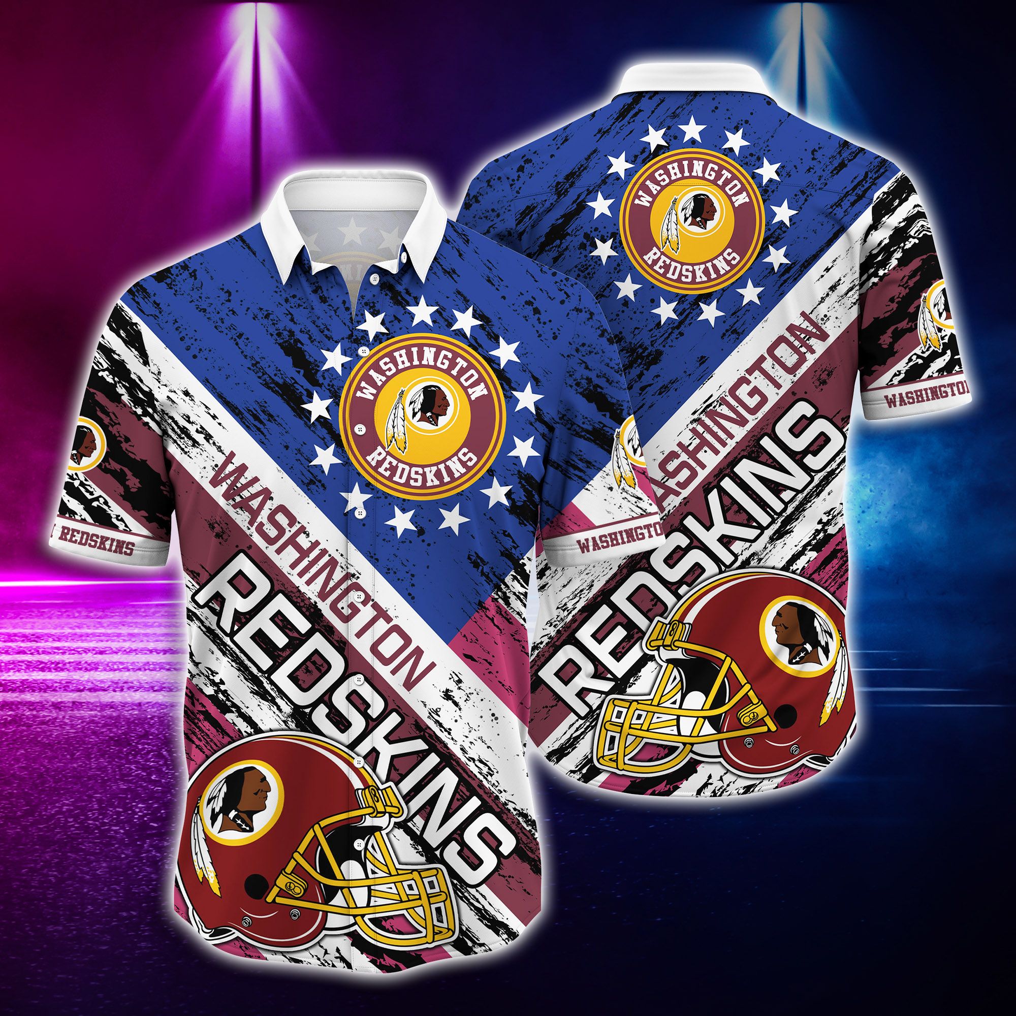 Nfl Hawaiian Shirt Washington Redskins And Tshirt Rugby Helmet-1